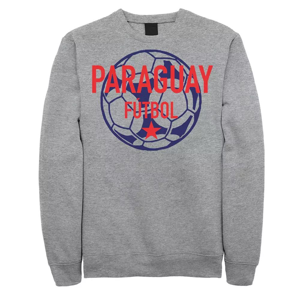 Men's Paraguay Futbol Club Logo Sweatshirt, Size: Large, Athletic Grey Product Image