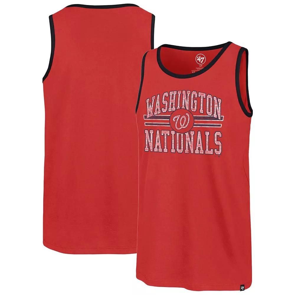Men's '47 Red Washington Nationals Winger Franklin Tank Top,  Product Image