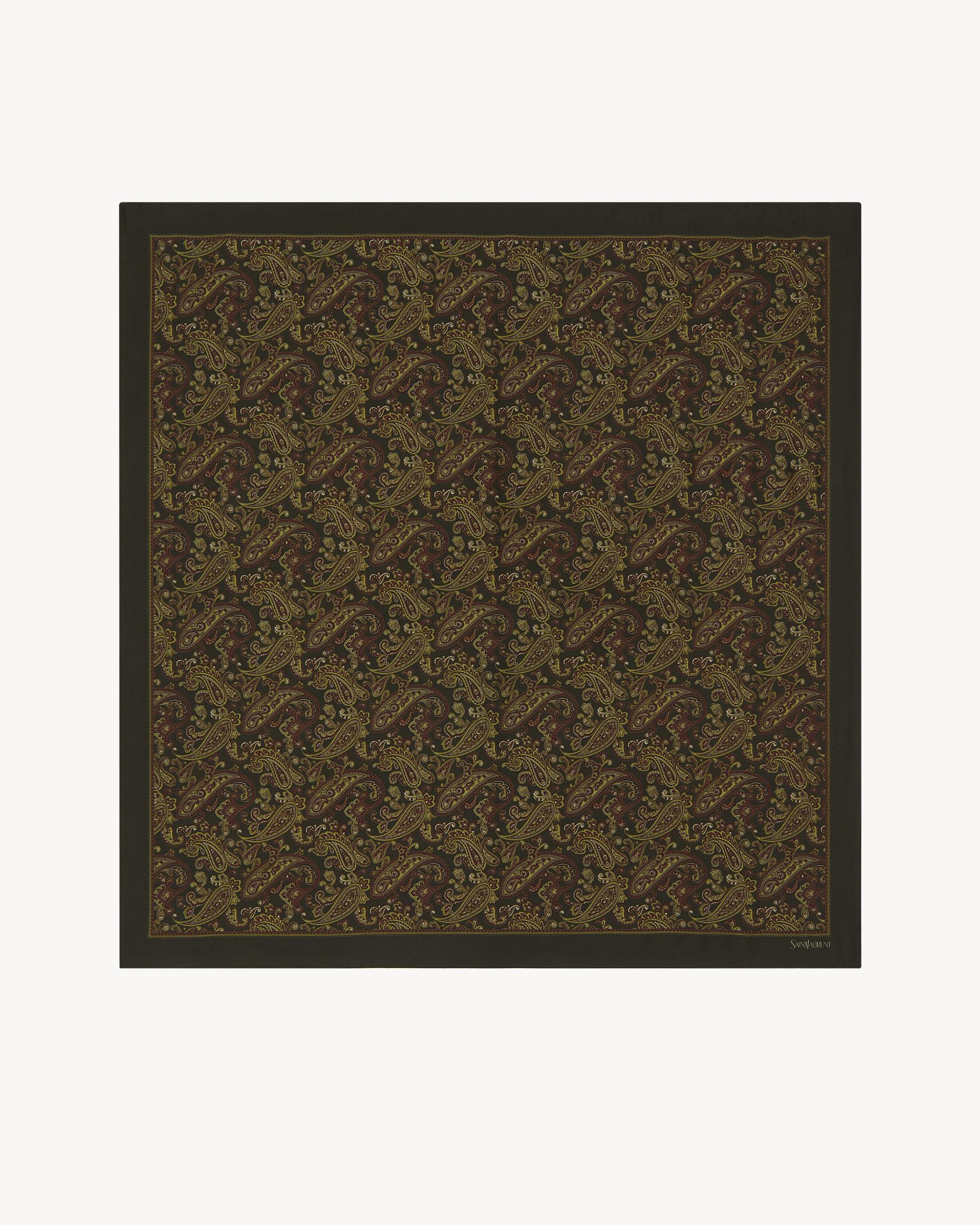 square scarf in paisley silk twill Product Image