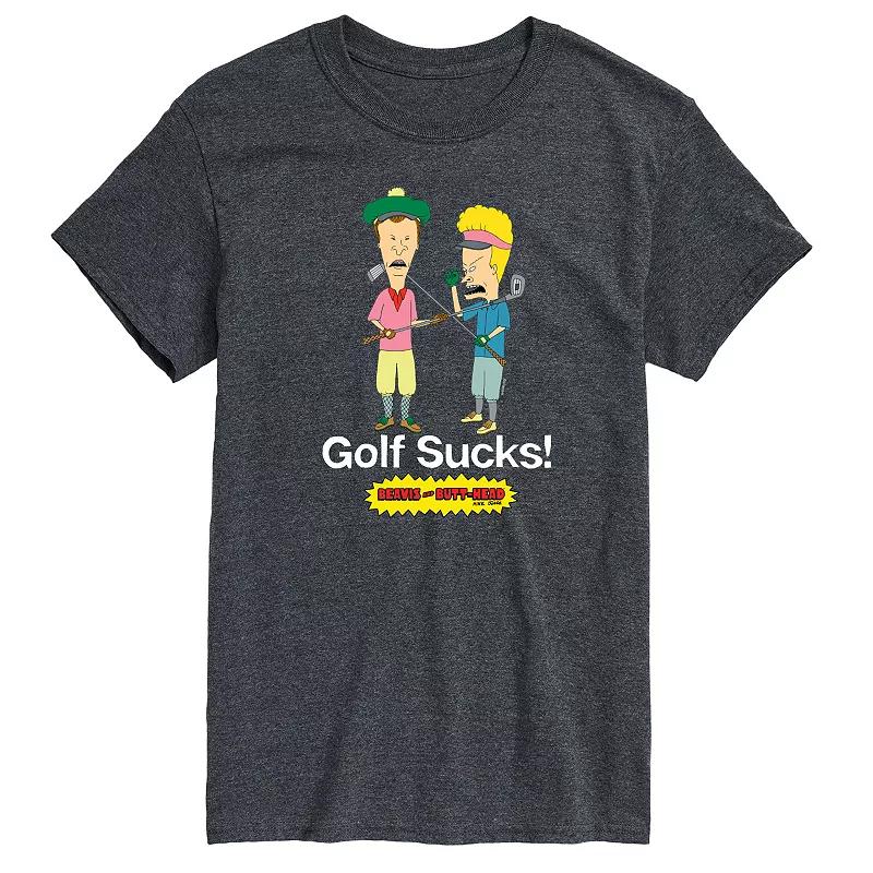 Men's Beavis & Butthead Golf Sucks Graphic Tee,  Product Image