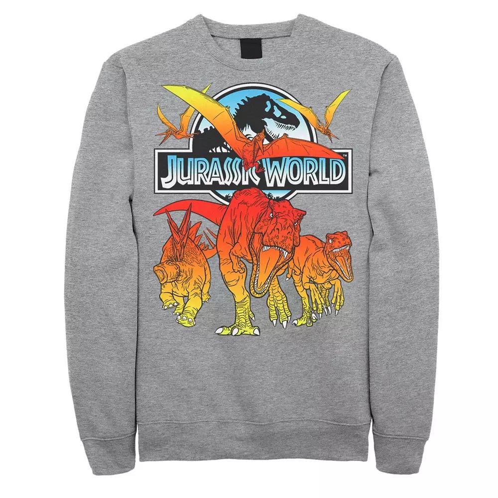 Men's Jurassic World Two Dino Charging Comic Pop Fleece,  Product Image