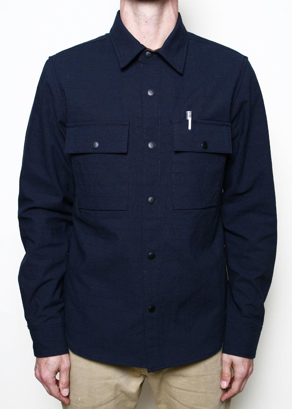 Oxford Overshirt // Navy Nylon Grid Product Image