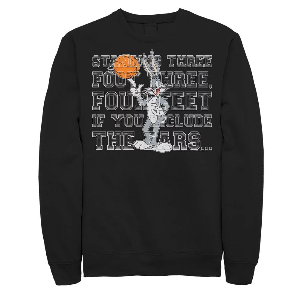 Men's Looney Tunes Space Jam Bugs Bunny Standing Three Foot Three Sweatshirt,  Product Image