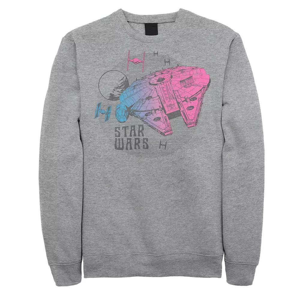 Men's Star Wars The Rise of Skywalker Ombre Millennium Falcon Sweatshirt,  Product Image