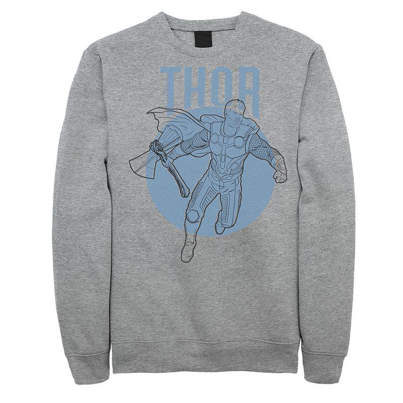 Men's Avengers Endgame Thor Pullover, Size: 3XL, Athletic Grey Product Image