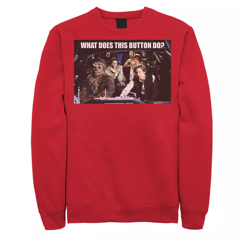 Men's Star Wars What Does This Button Do Sweatshirt,  Product Image