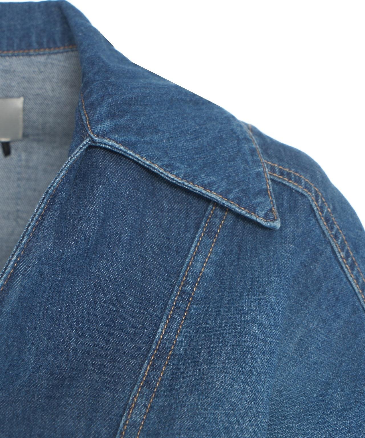 Short jumpsuit in denim Product Image