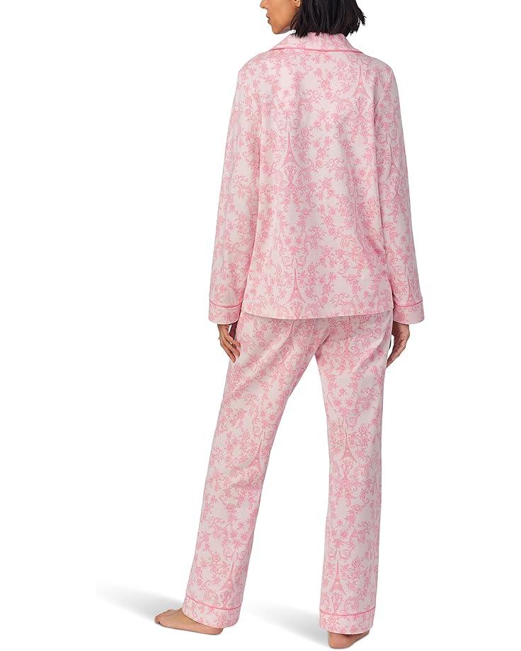Long Sleeve Cotton Knit Classic Pajama Set Product Image