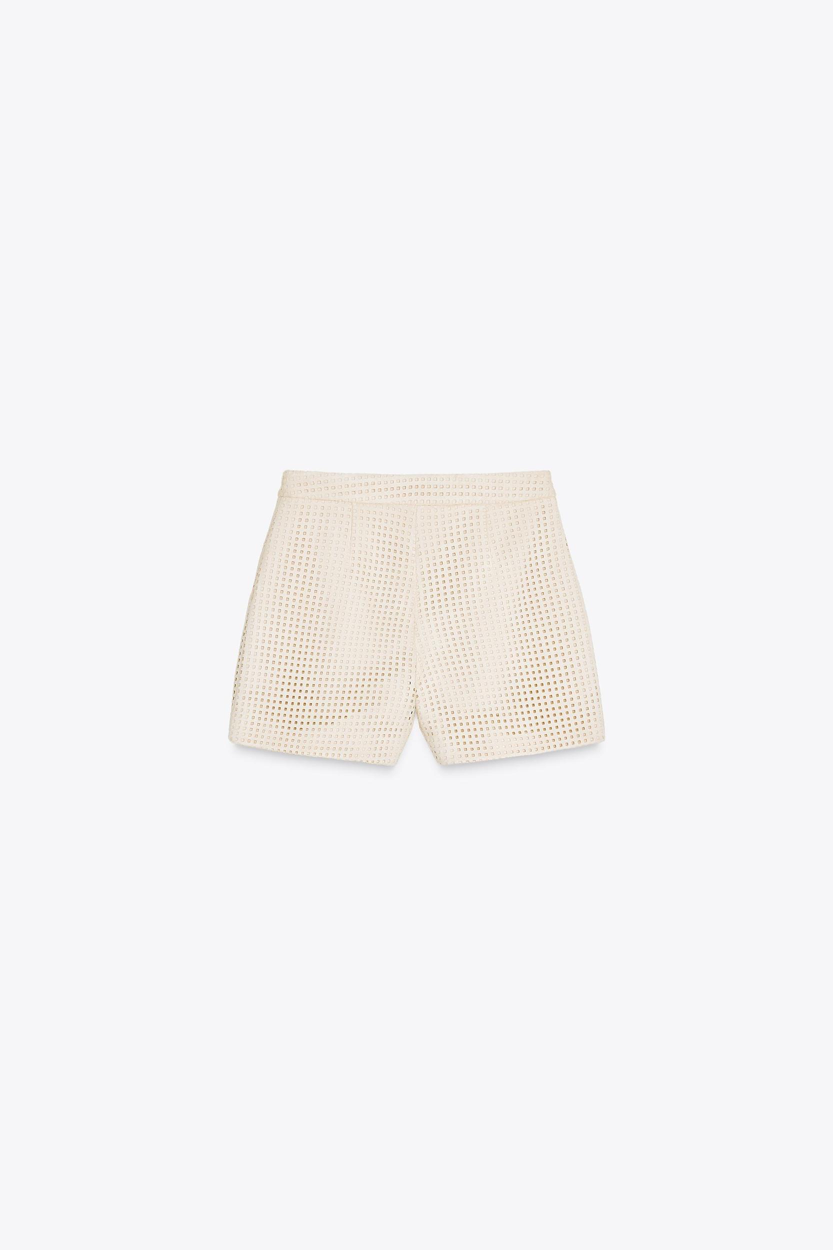 FAUX SUEDE EYELET SHORTS Product Image