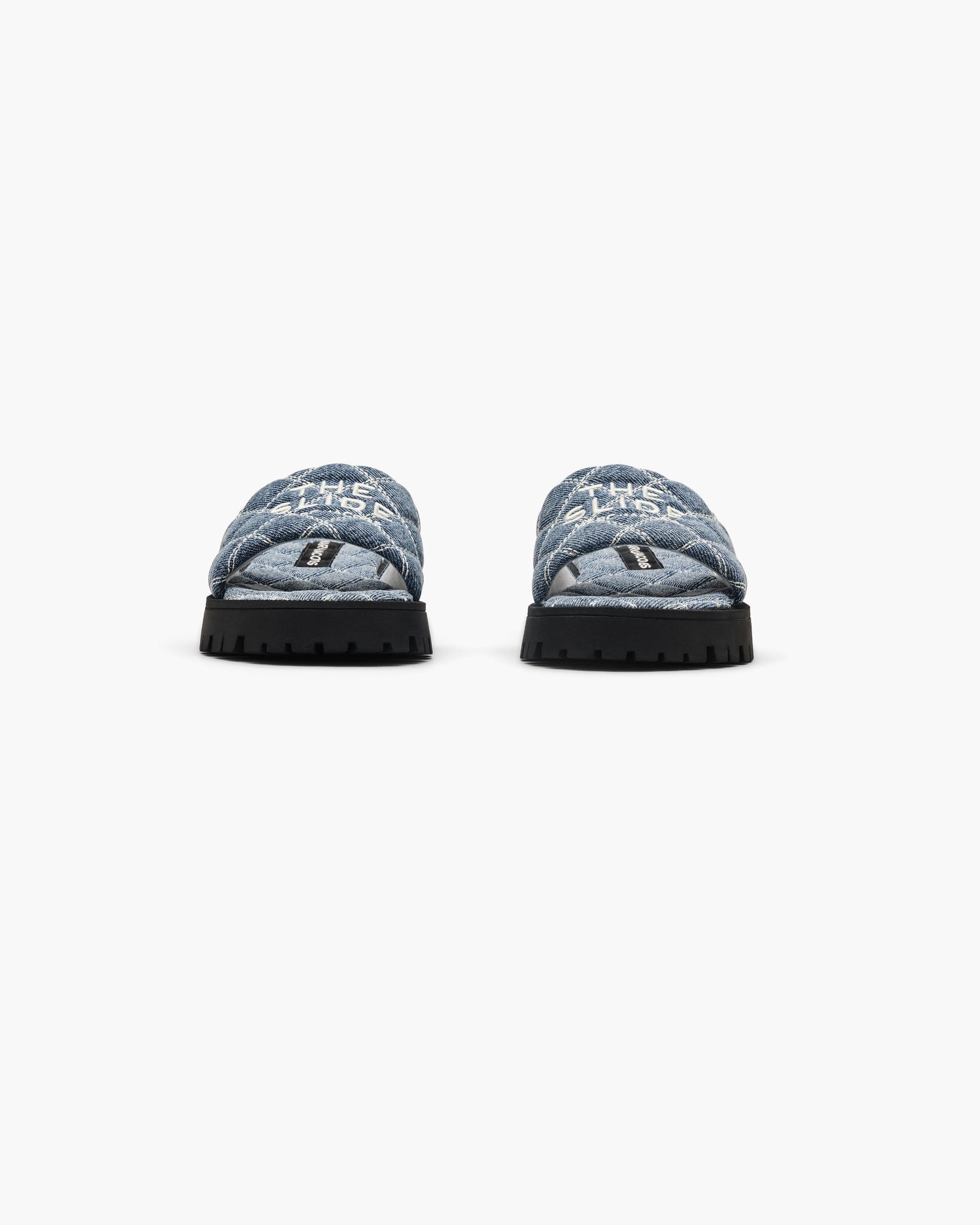 The Quilted Denim Lug Sole Slide Product Image