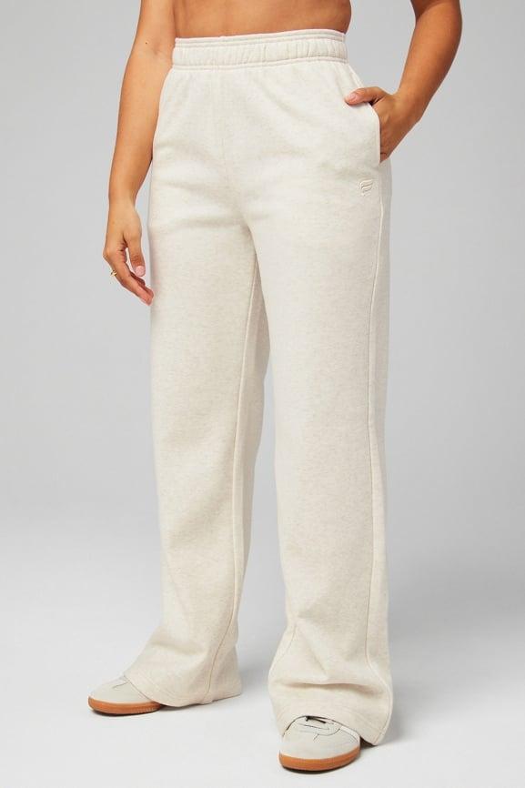 Cozy Fleece Wide Leg Sweatpant Product Image