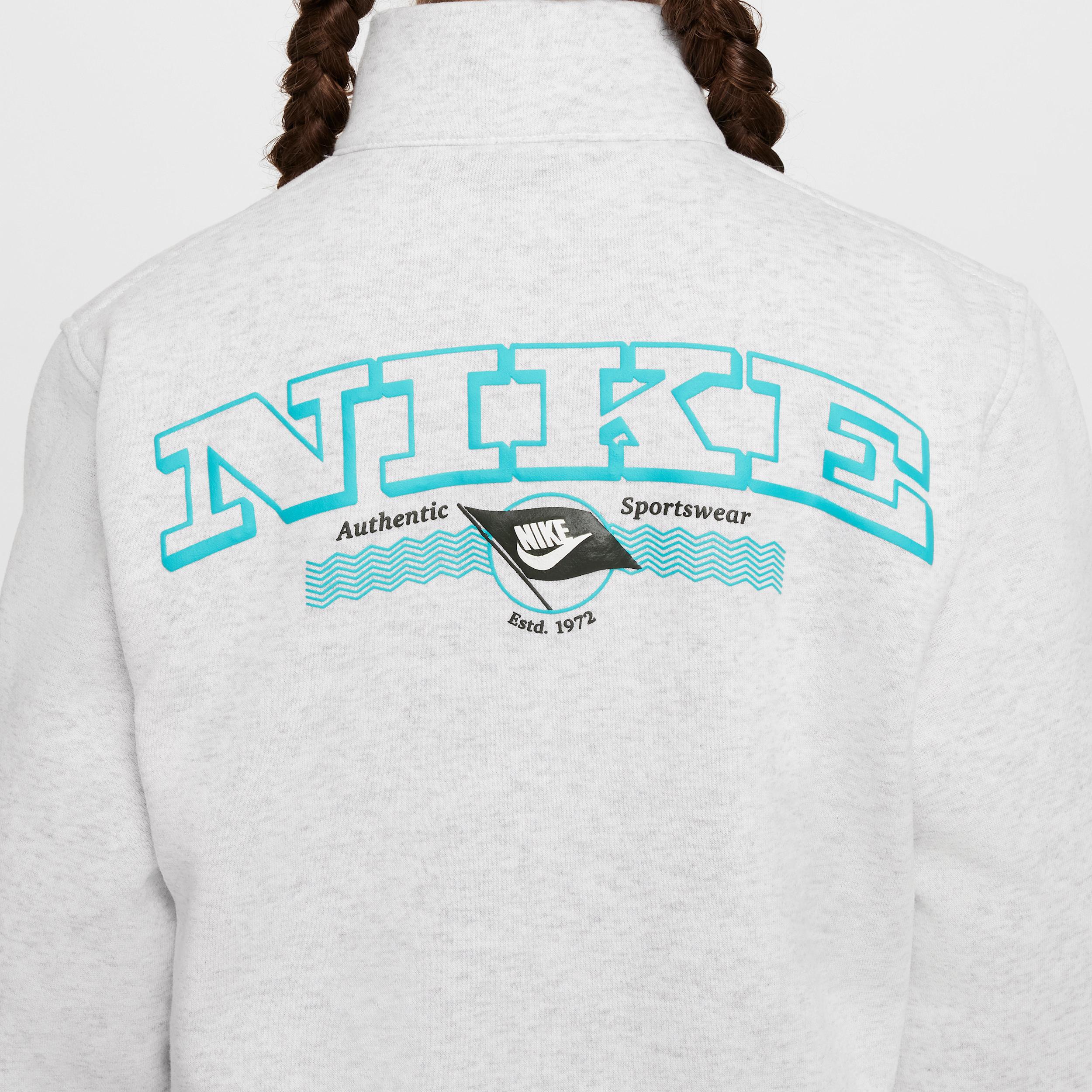 Unisex Nike Sportswear Club Fleece Girls Long-Sleeve 1/2-Zip Top | IB8353-051 Product Image