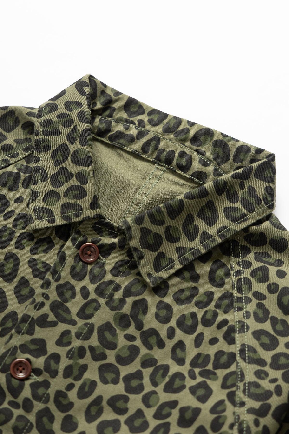 Service Works - Patterned Front Of House Jacket - Green Leopard Product Image