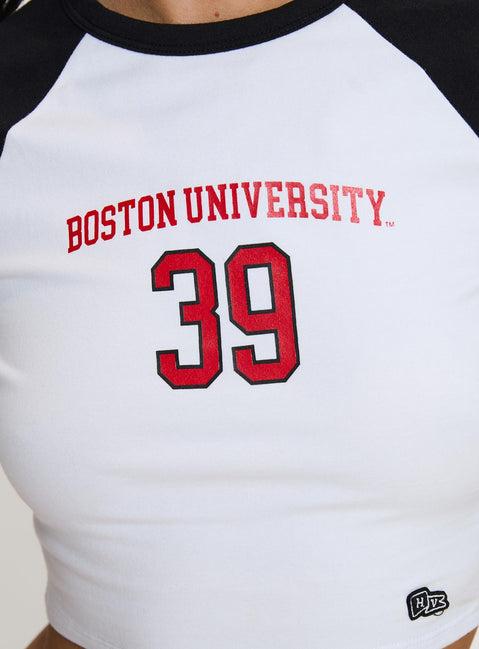 Boston Homerun Graphic Top White / Black Product Image