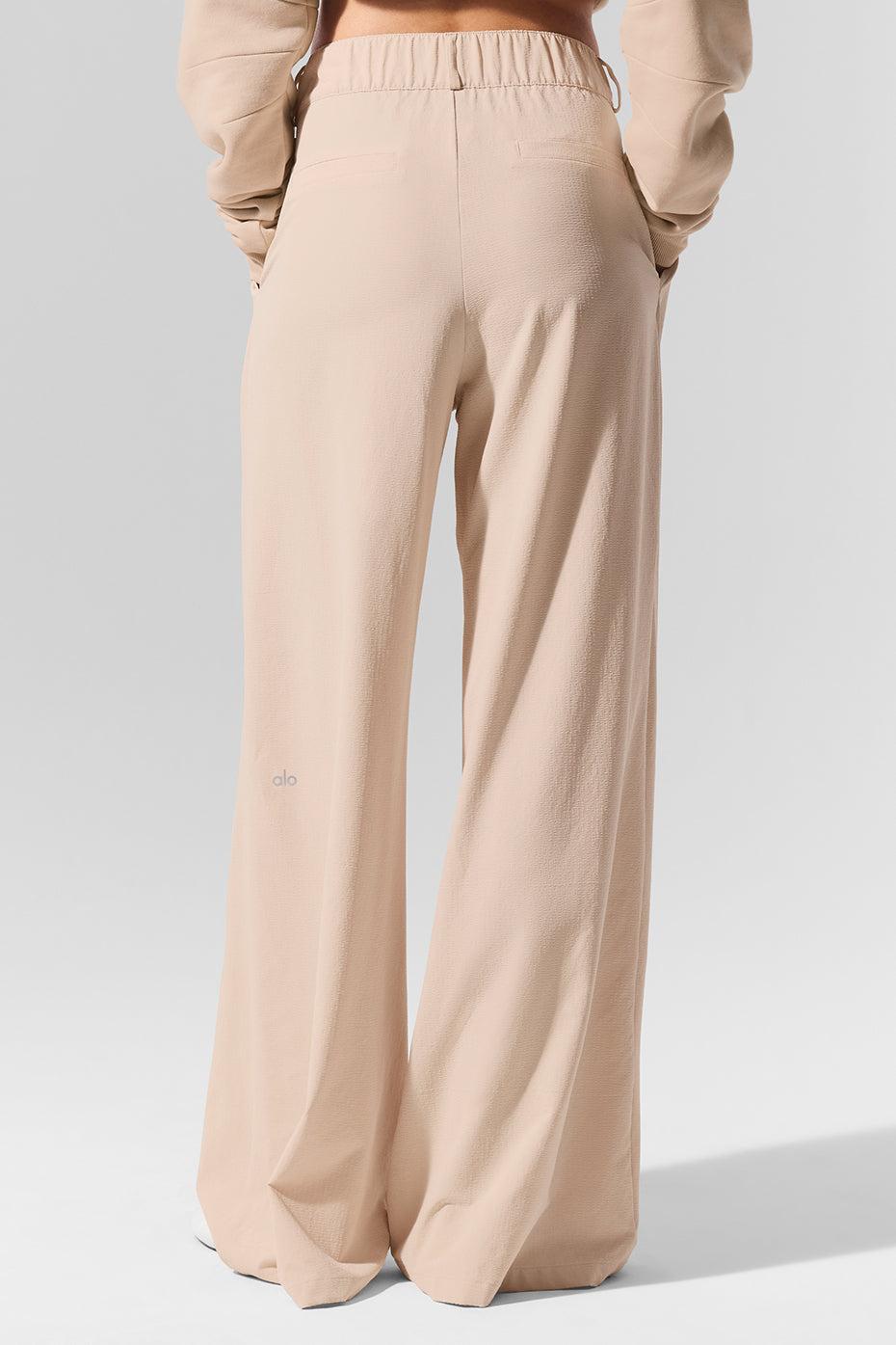 High-Waist Dreamscape Trouser (Long) - Macadamia Female Product Image