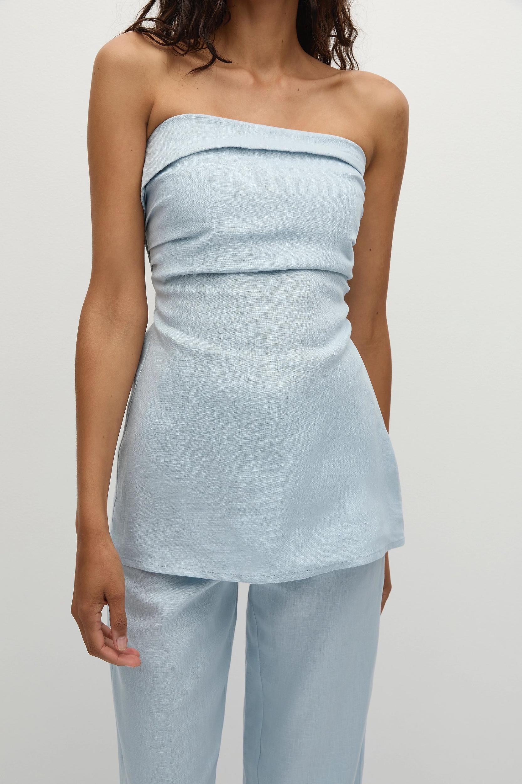 Boe Tunic Top Sky Blue - Final Sale Product Image