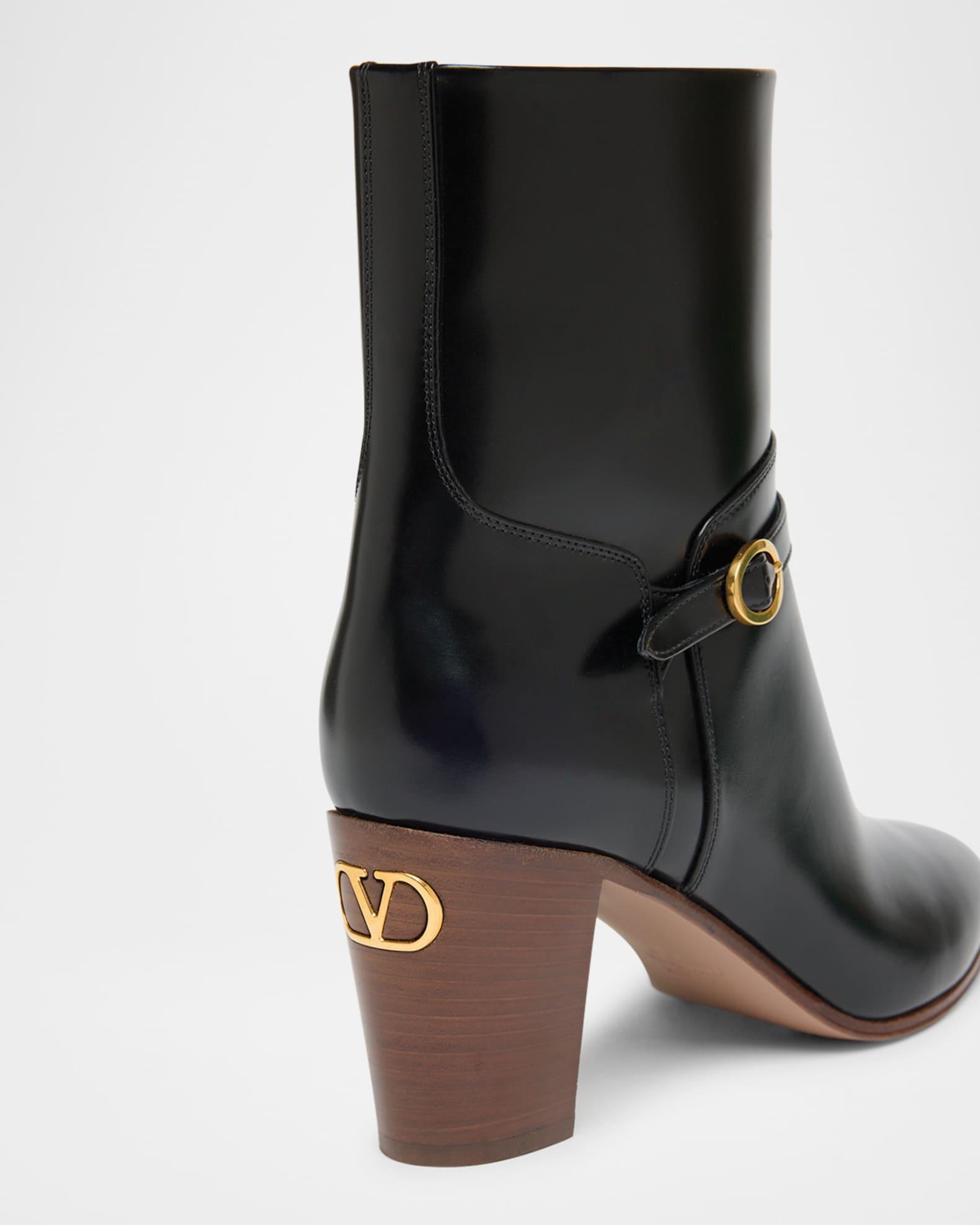 Pattie Leather Buckle Ankle Boots Product Image