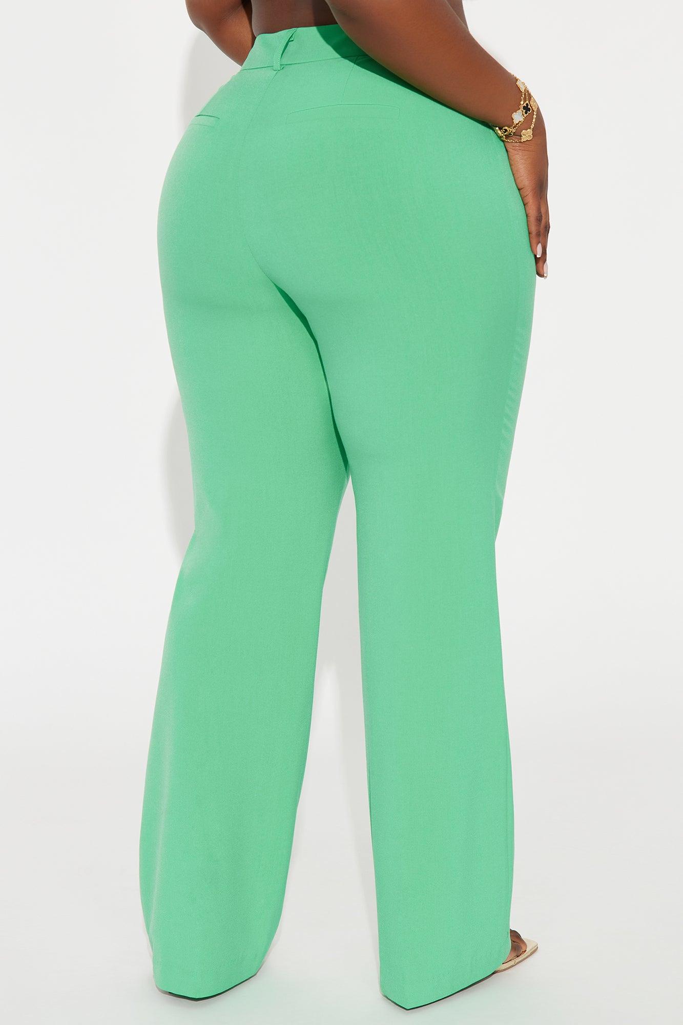 Tasha Dressy High Rise Pants - Kelly Green Product Image