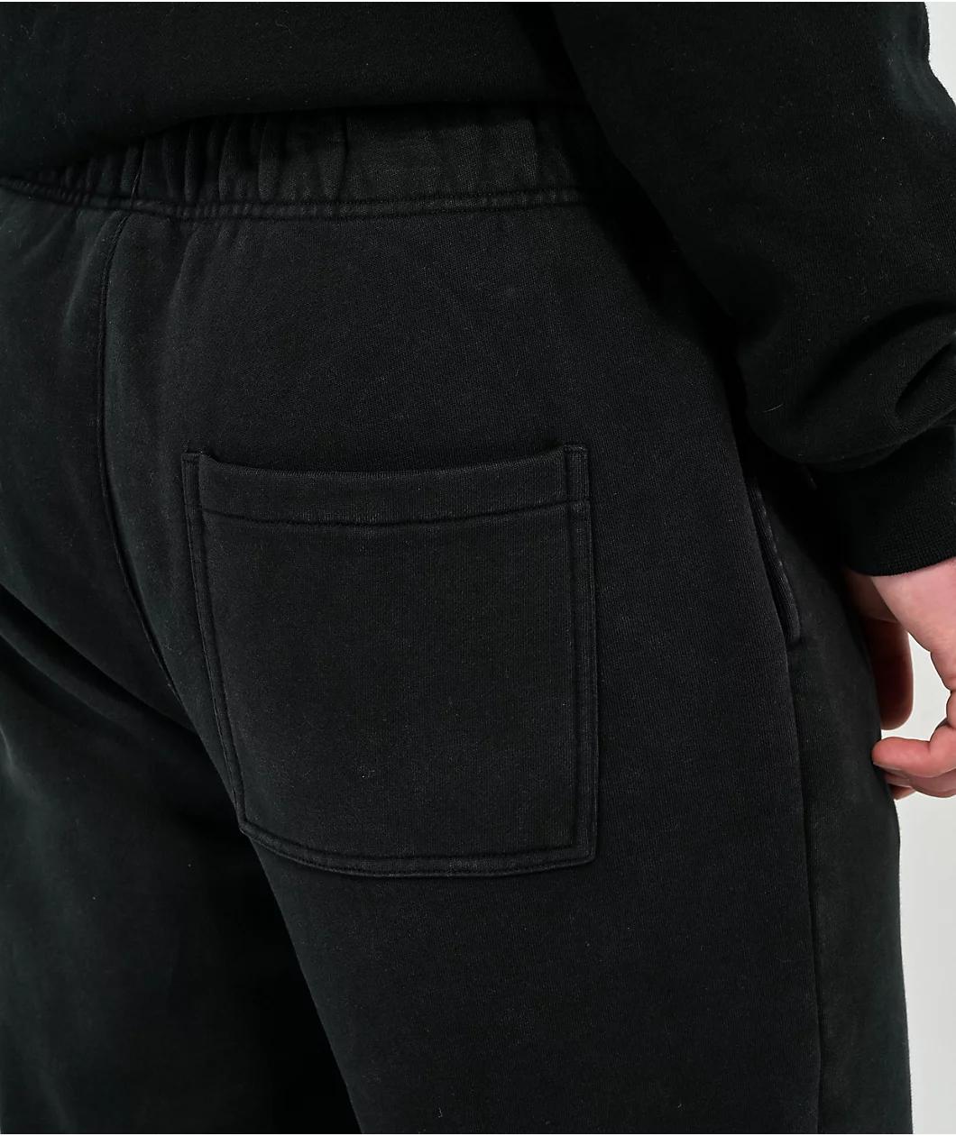 Ninth Hall Fundamentals Black Wash Relaxed Sweatpants Product Image