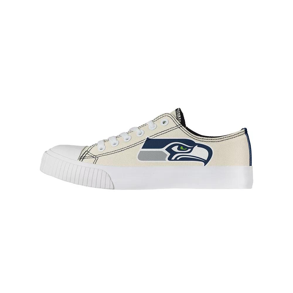 Women's FOCO Cream Seattle Seahawks Low Top Canvas Shoes,  Product Image