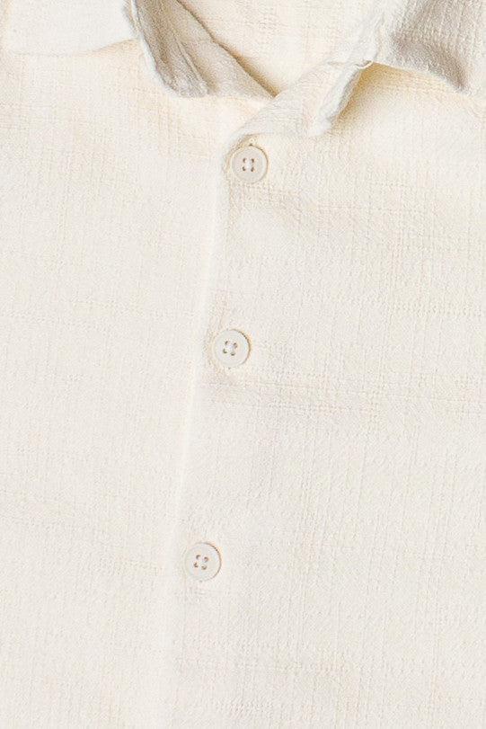 Alabaster Textured Button Up Shirt Product Image