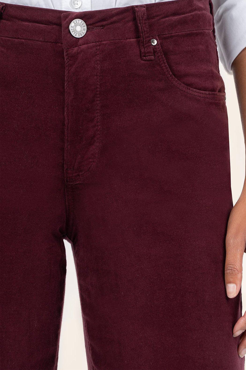 Meg High Rise Plum Cord Product Image