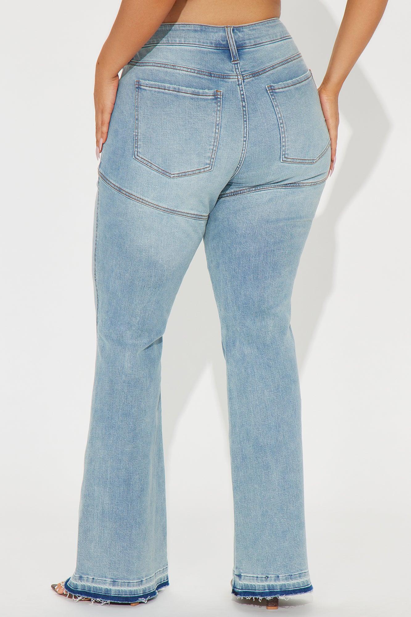 Marguerite Stretch Flare Jeans - Light Wash Product Image