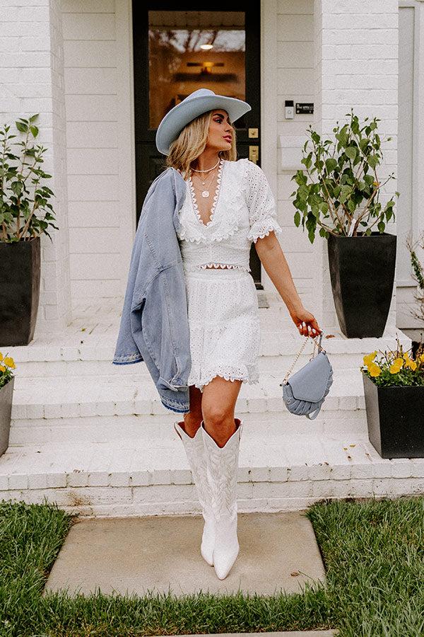 Romantic Story Eyelet Crop Top Product Image