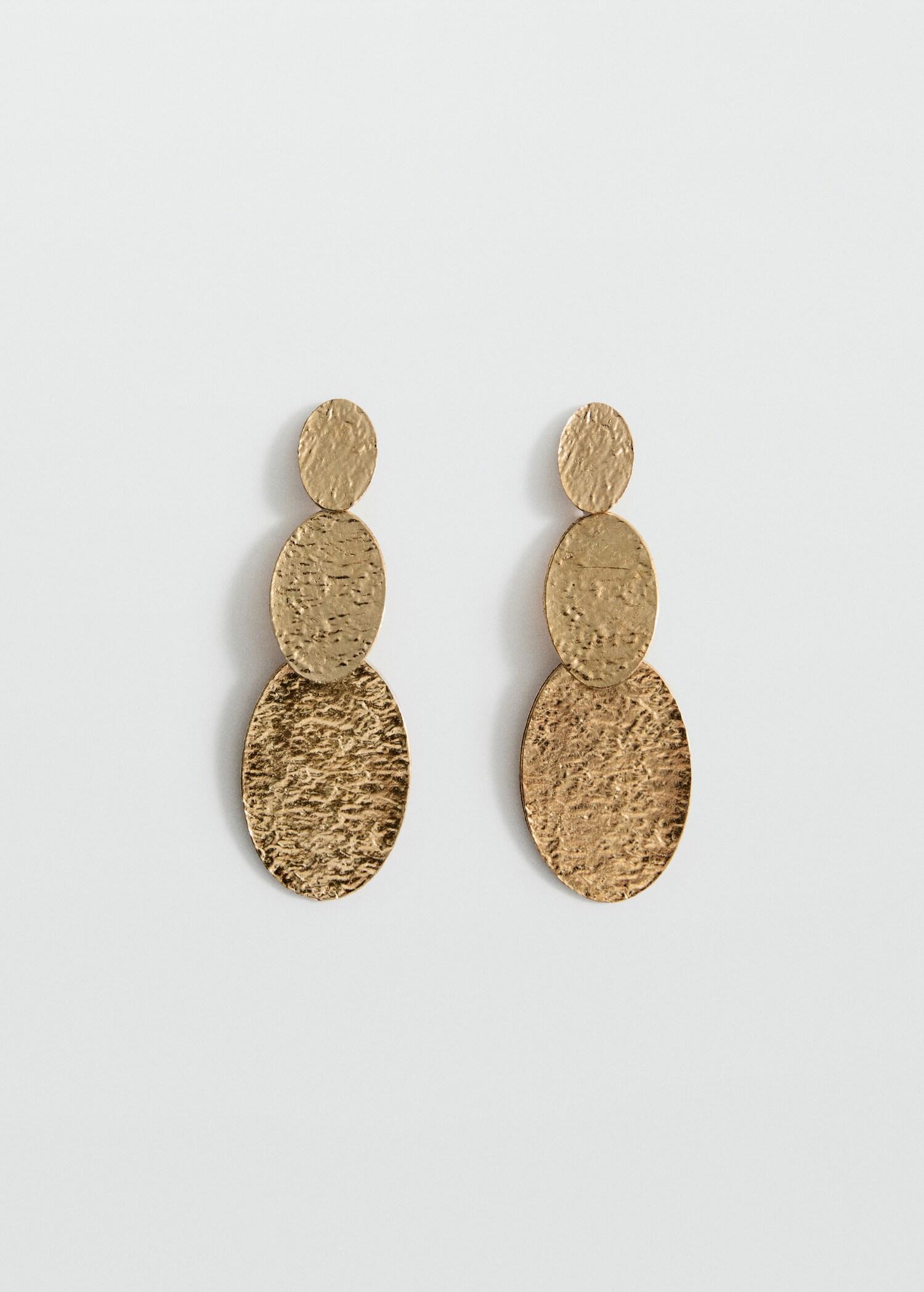 Long textured earrings - Women | MANGO USA Product Image