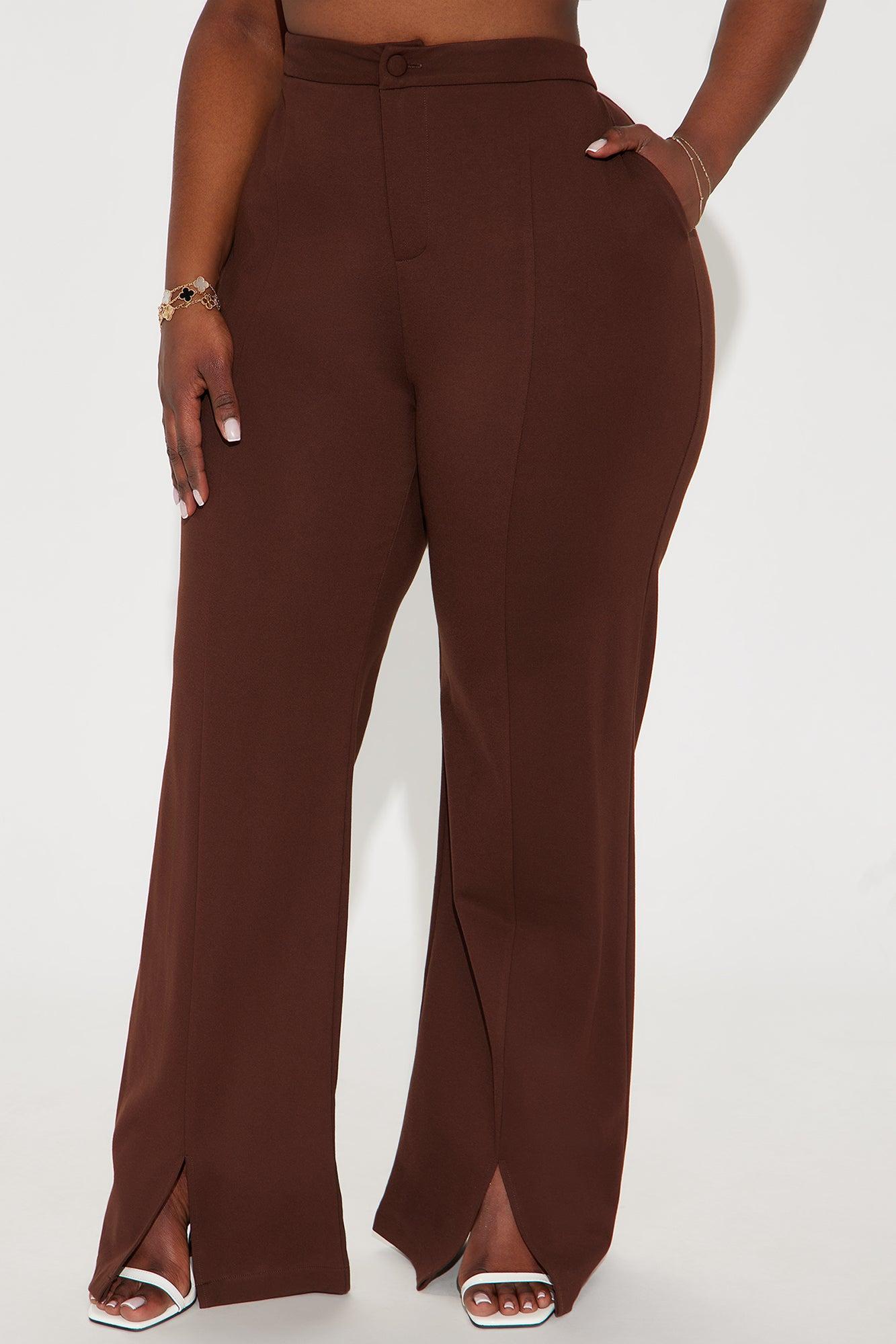Ellery Split Hem Trouser - Brown Product Image