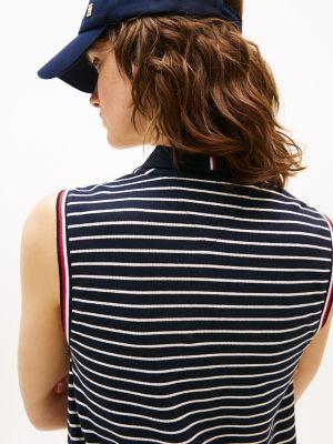 Sleeveless Stripe Polo Dress Product Image