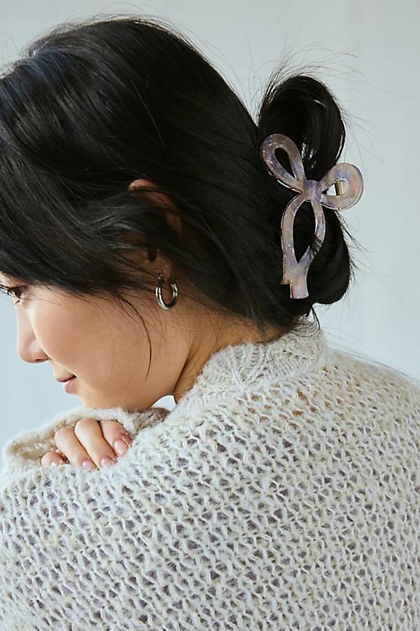 Resin Draped Bow Claw Clip Womens at Urban Outfitters Product Image
