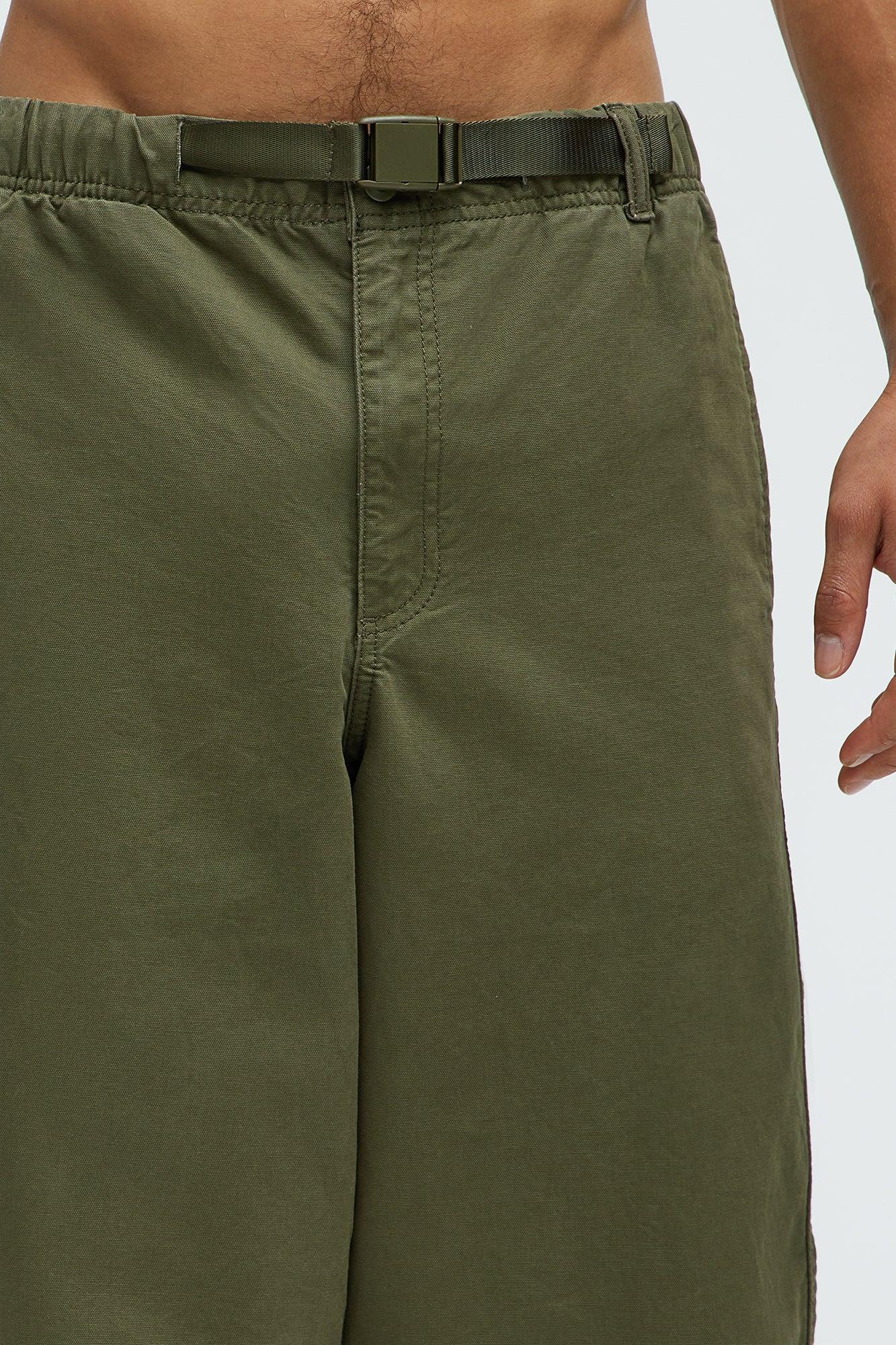 Barkley Belted Baggy Pants - Olive Product Image
