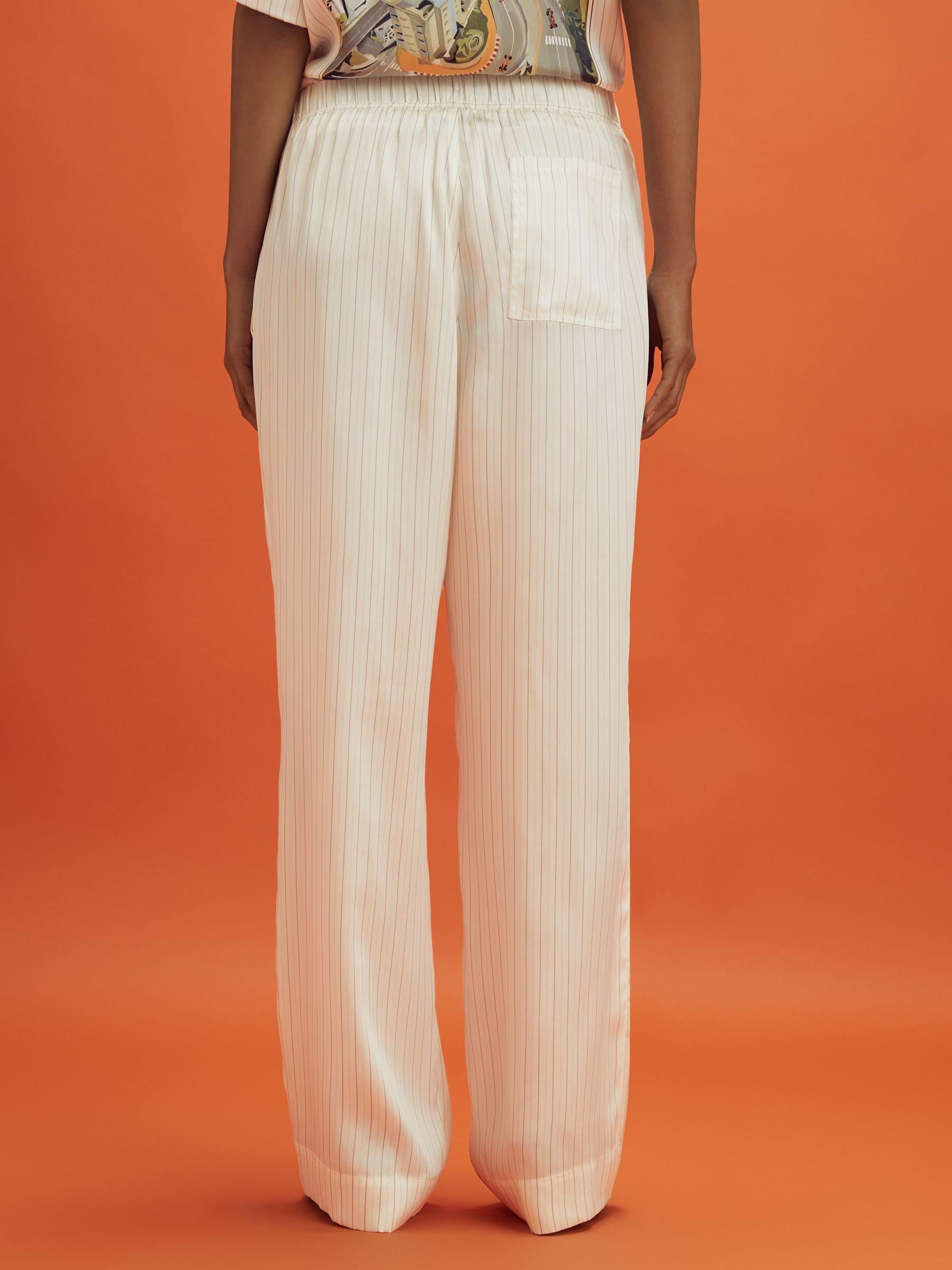 McLaren F1 Monte Carlo Wide Leg Drawstring Trousers in White Multi Product Image