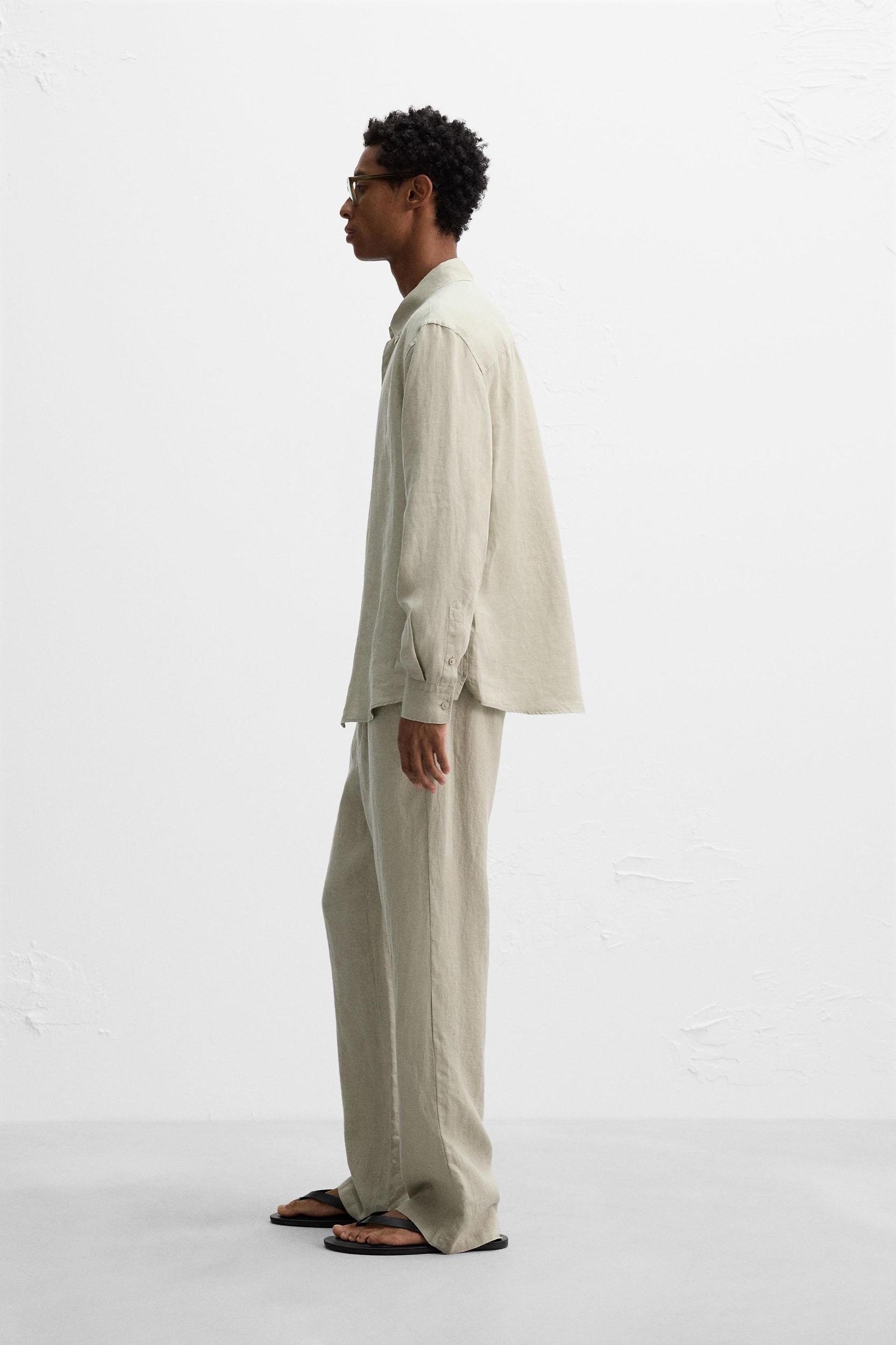 LINEN PANTS IN 100% LINEN Product Image