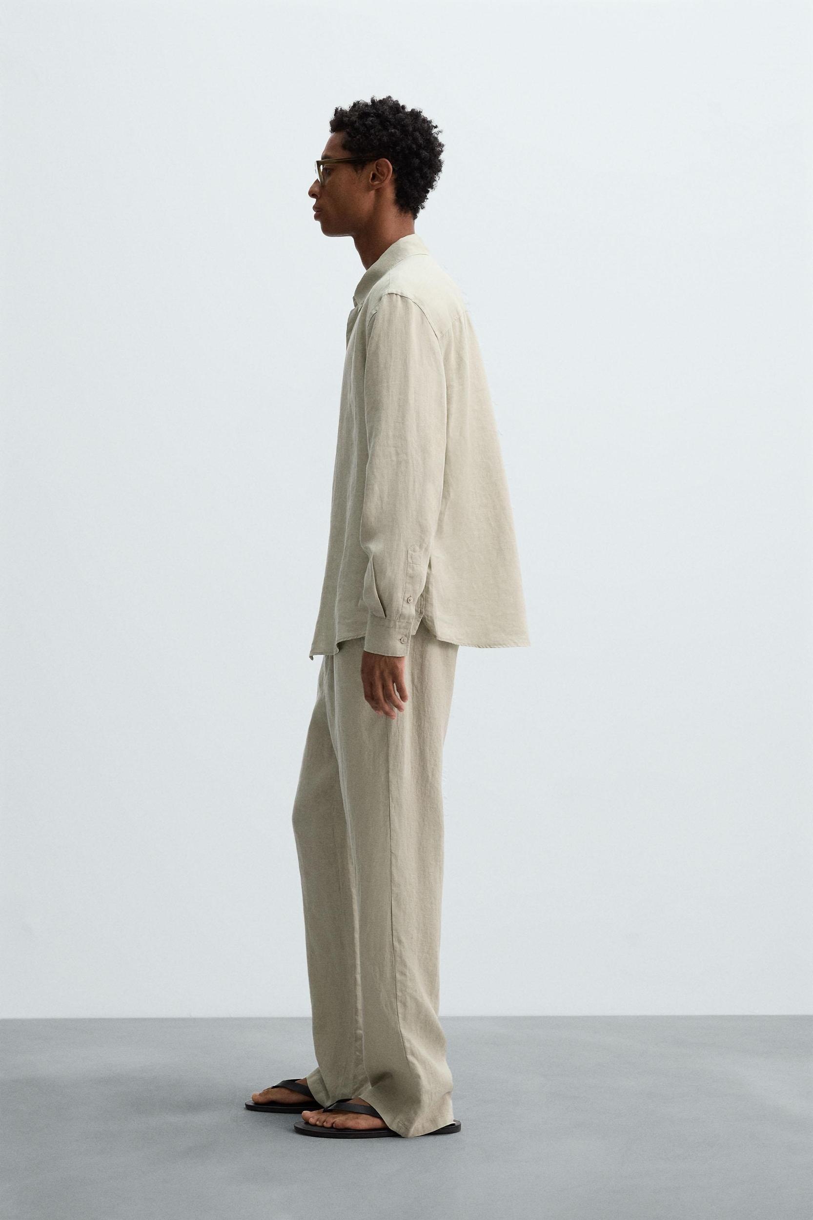 LINEN PANTS IN 100% LINEN Product Image