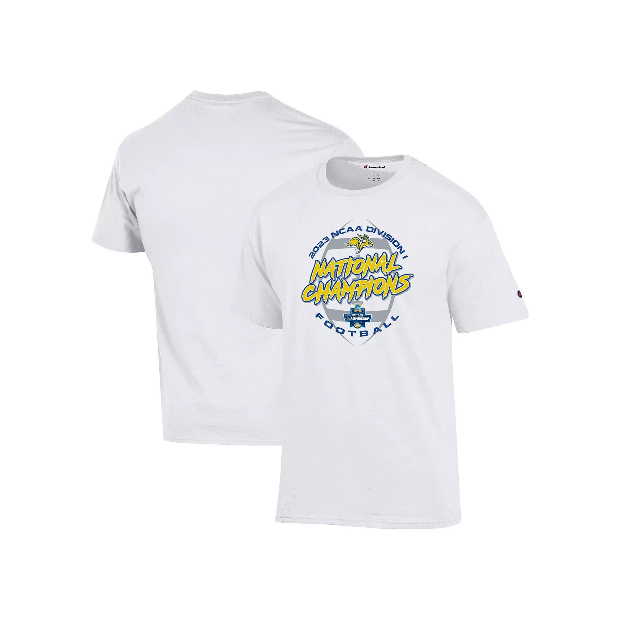 Men's Champion White South Dakota State Jackrabbits 2023 FCS Football National Champions Locker Room T-Shirt,  Product Image