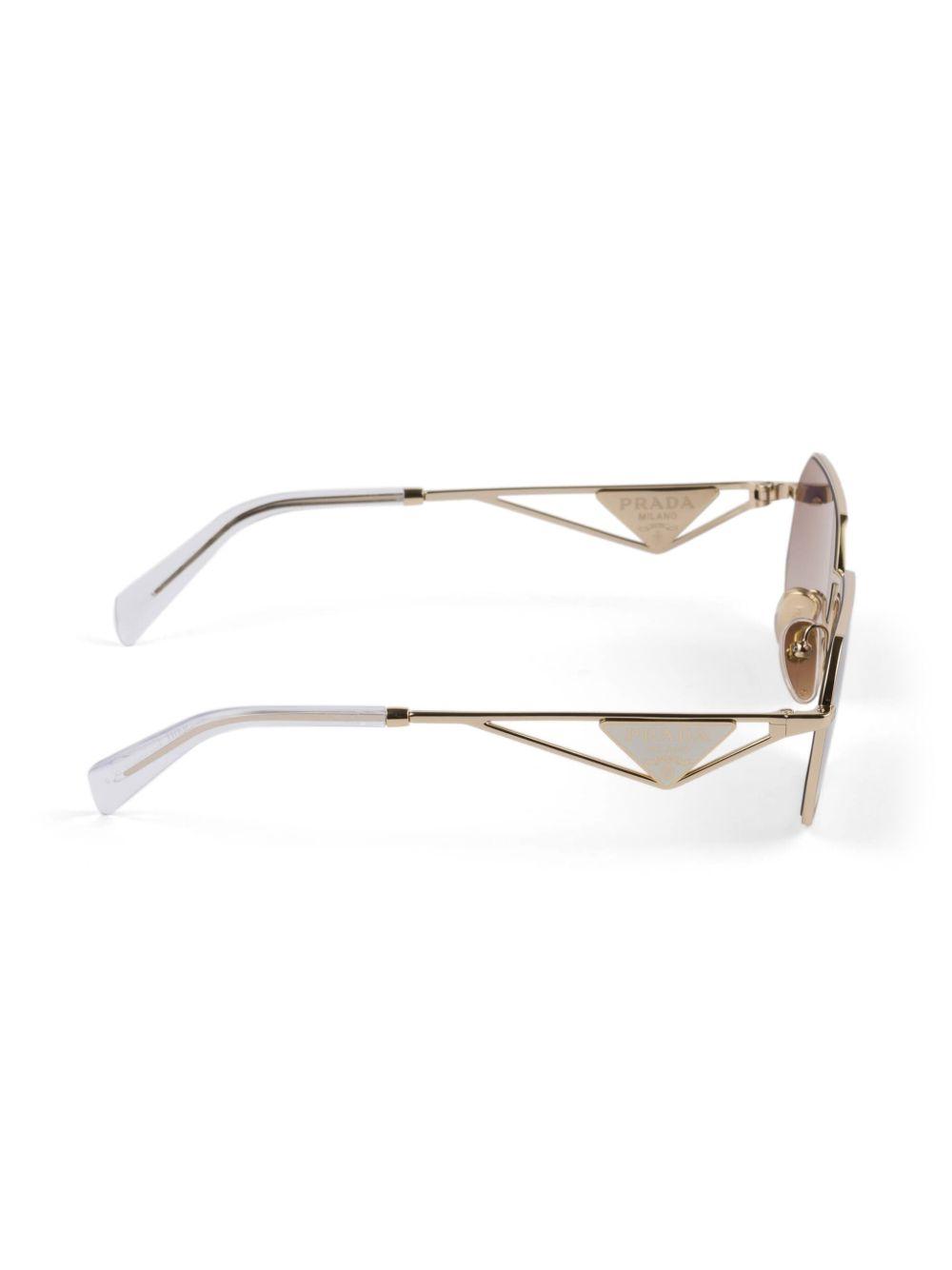 triangle-logo rectangle-frame sunglasses Product Image