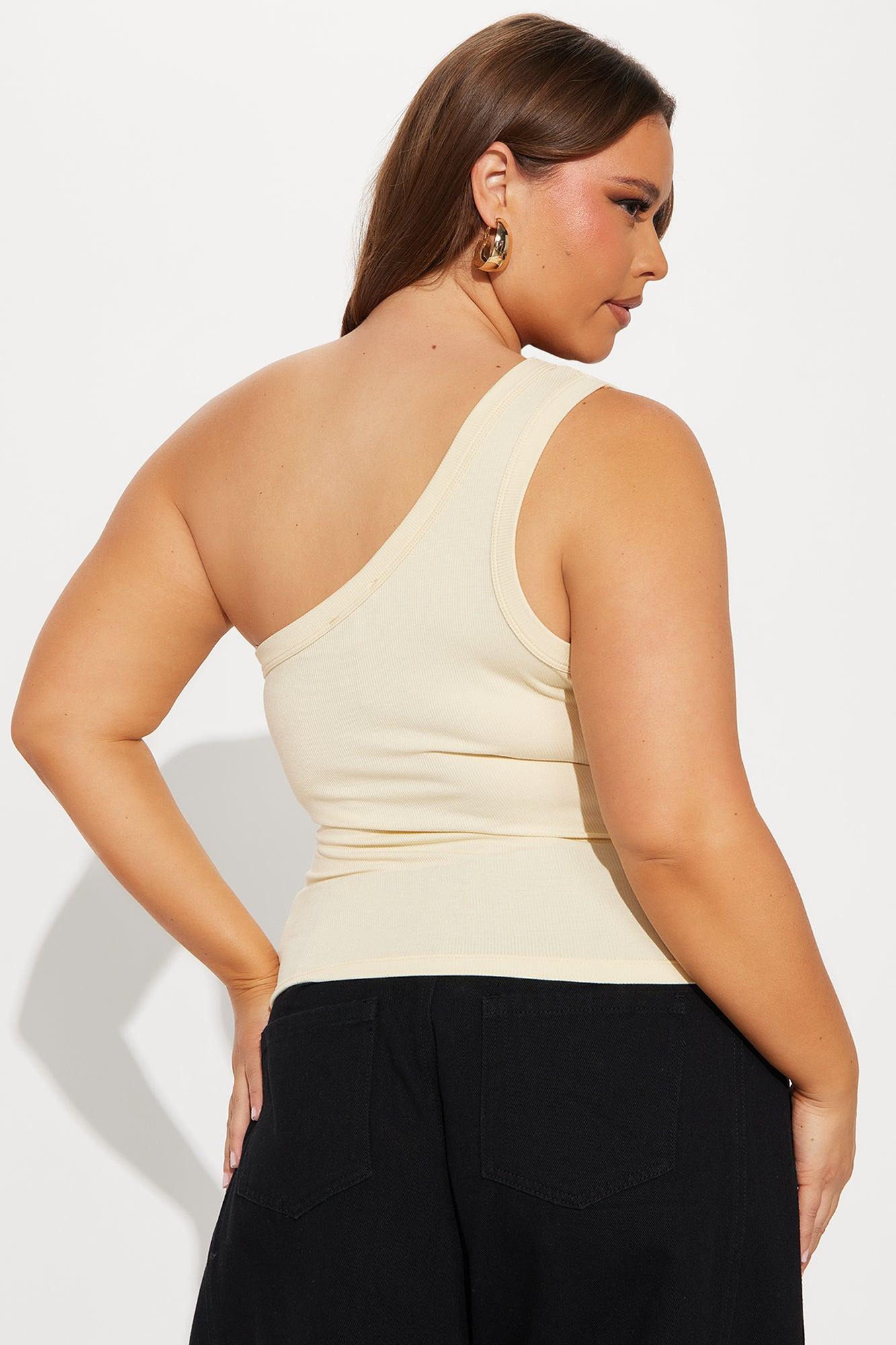 Lara One Shoulder Top - Butter Yellow Product Image