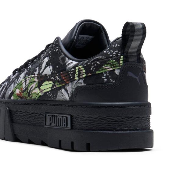 PUMA Mayze Dark Floral Women's Sneakers in Black/Silver/Smokey Grey Product Image