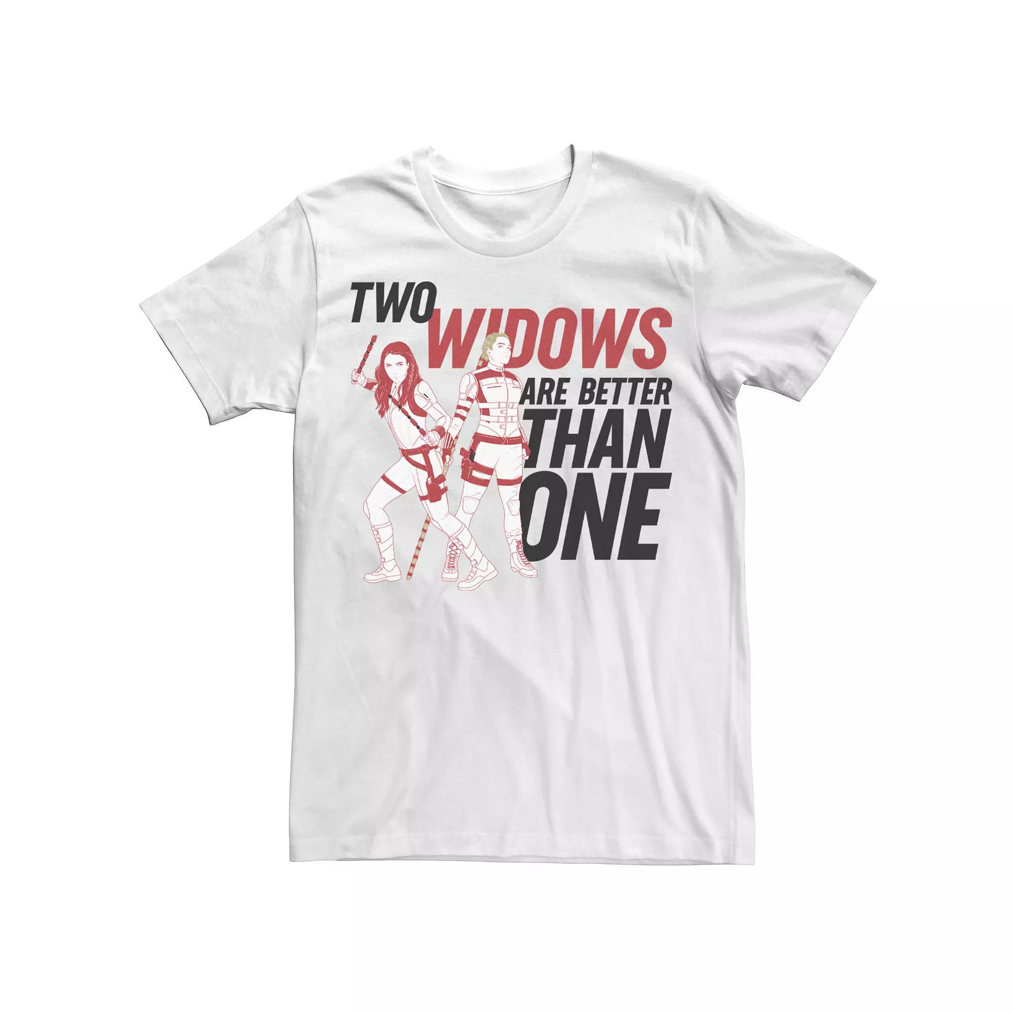 Men's Marvel Black Widow Two Widows Are Better Than One Portrait Tee,  Product Image