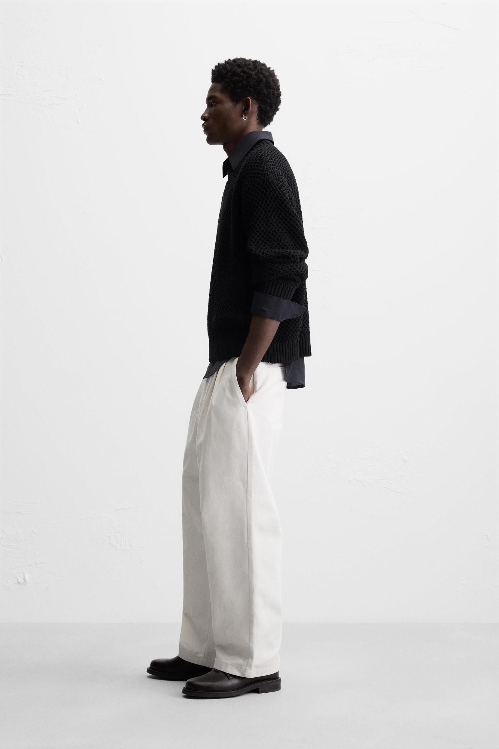 STRUCTURED OPENWORK SWEATER Product Image