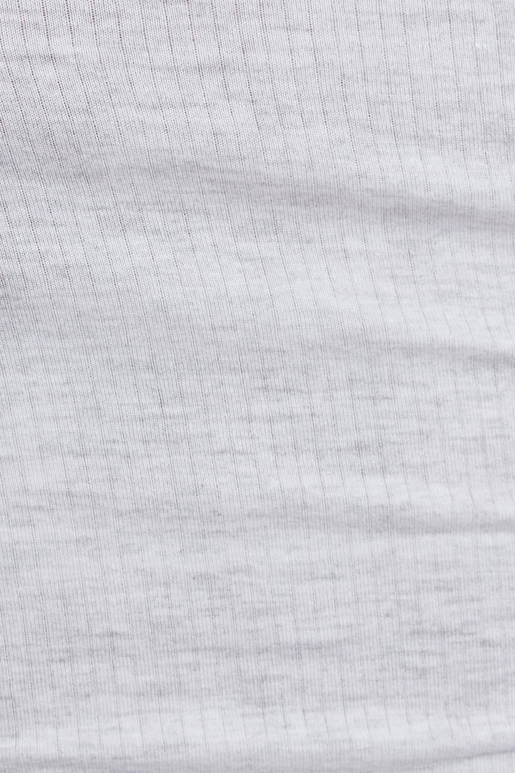 Sheer Ribbed Henley Long Sleeve Top Product Image