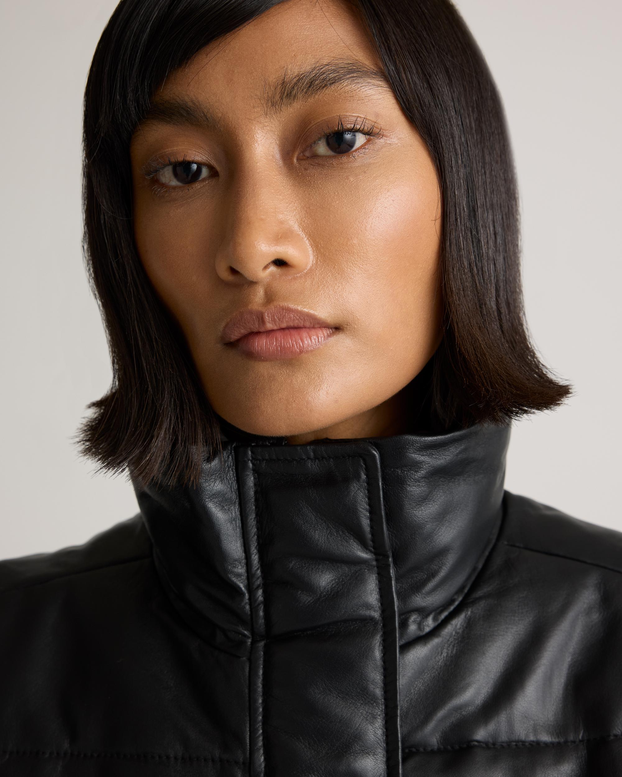 Quince | Women's Puffer Vest Leather Product Image