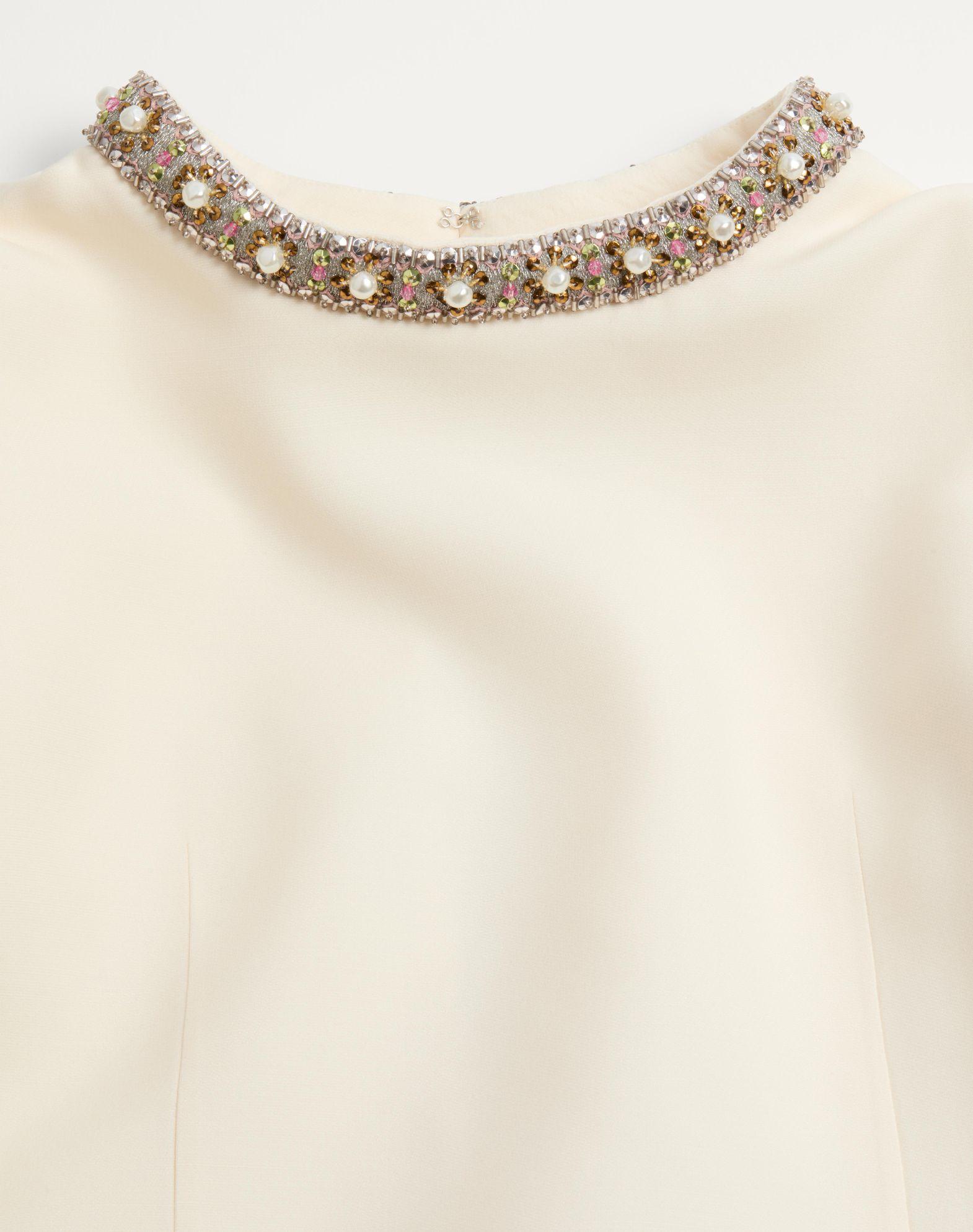 Embroidered Crepe Couture Short Dress Product Image