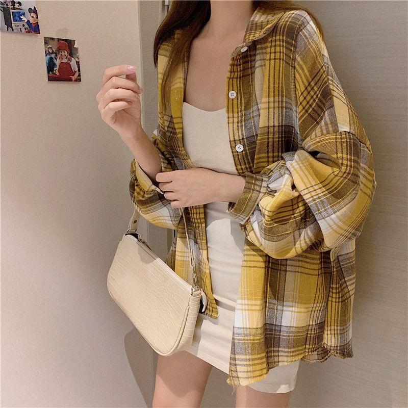 Long-Sleeve Plaid Shirt Product Image