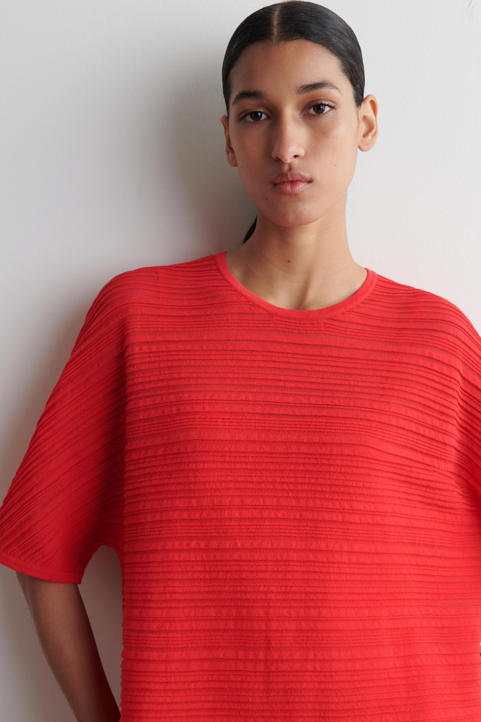 PLEATED KNITTED MINI DRESS Product Image