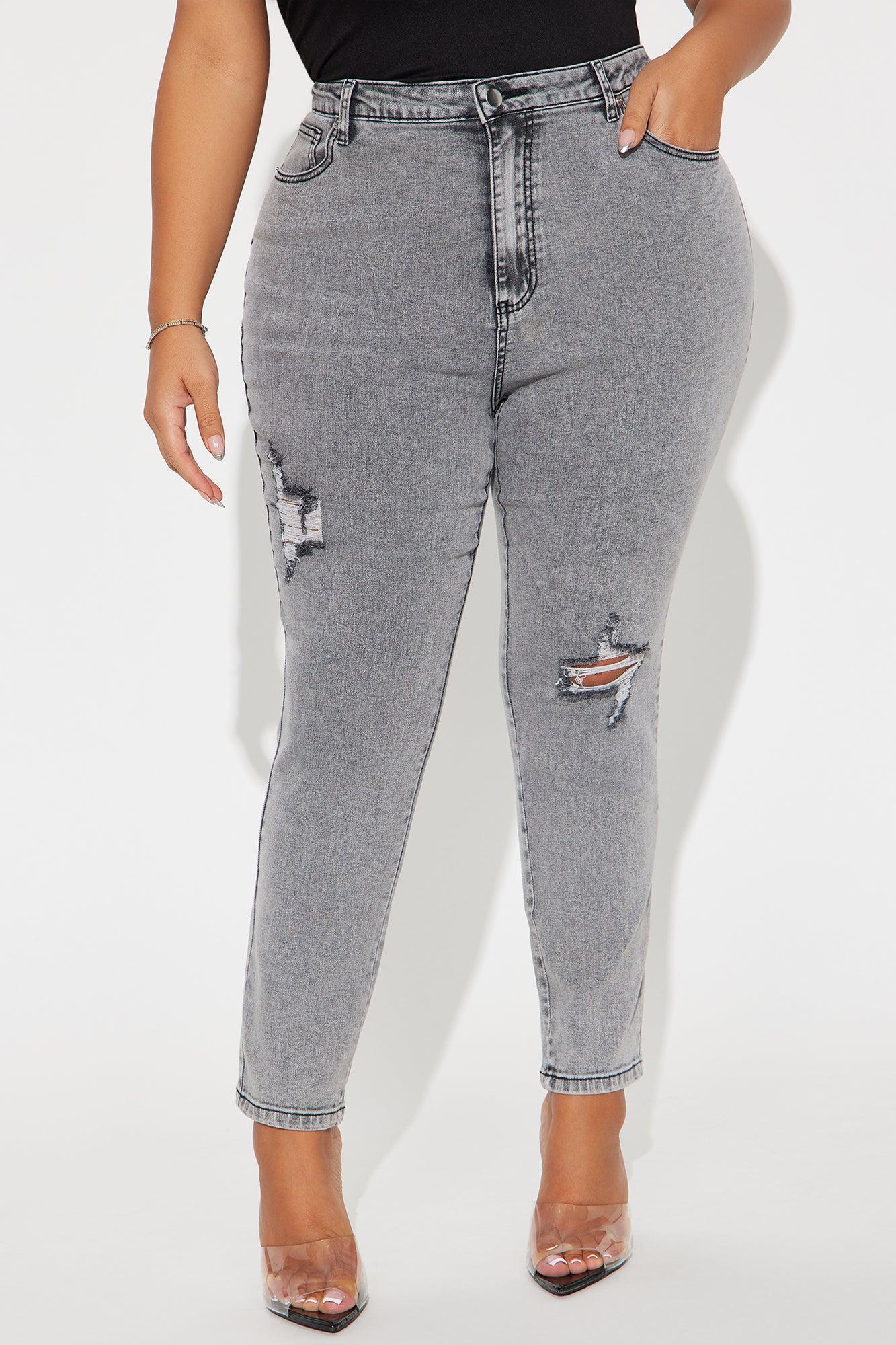 Call It Love Stretch Ripped Skinny Jeans - Acid Wash Black Product Image