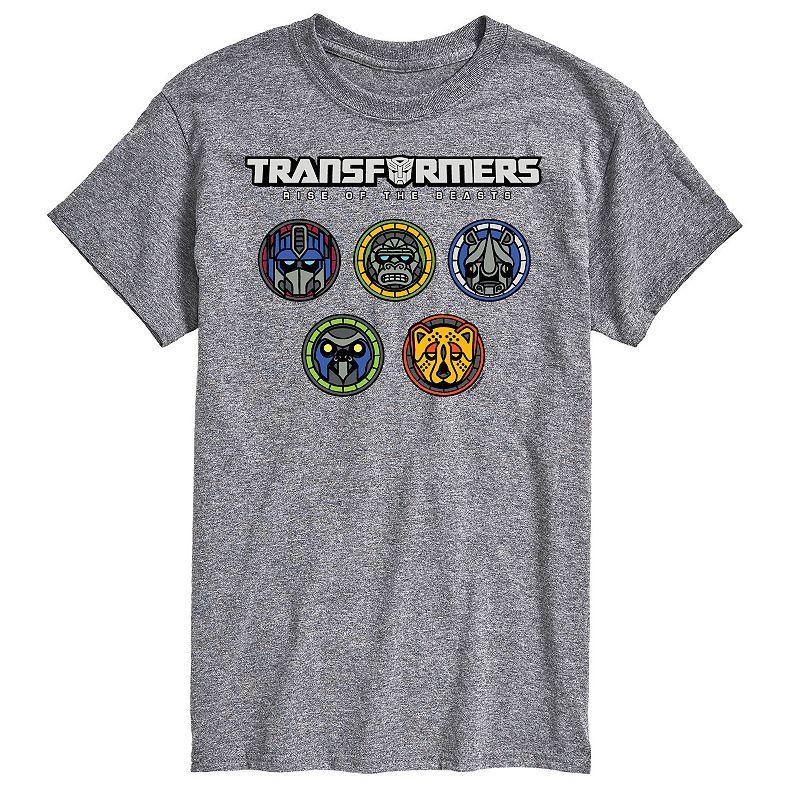 Big & Tall Transformers Logo With Badges Graphic Tee, Men's,  Product Image