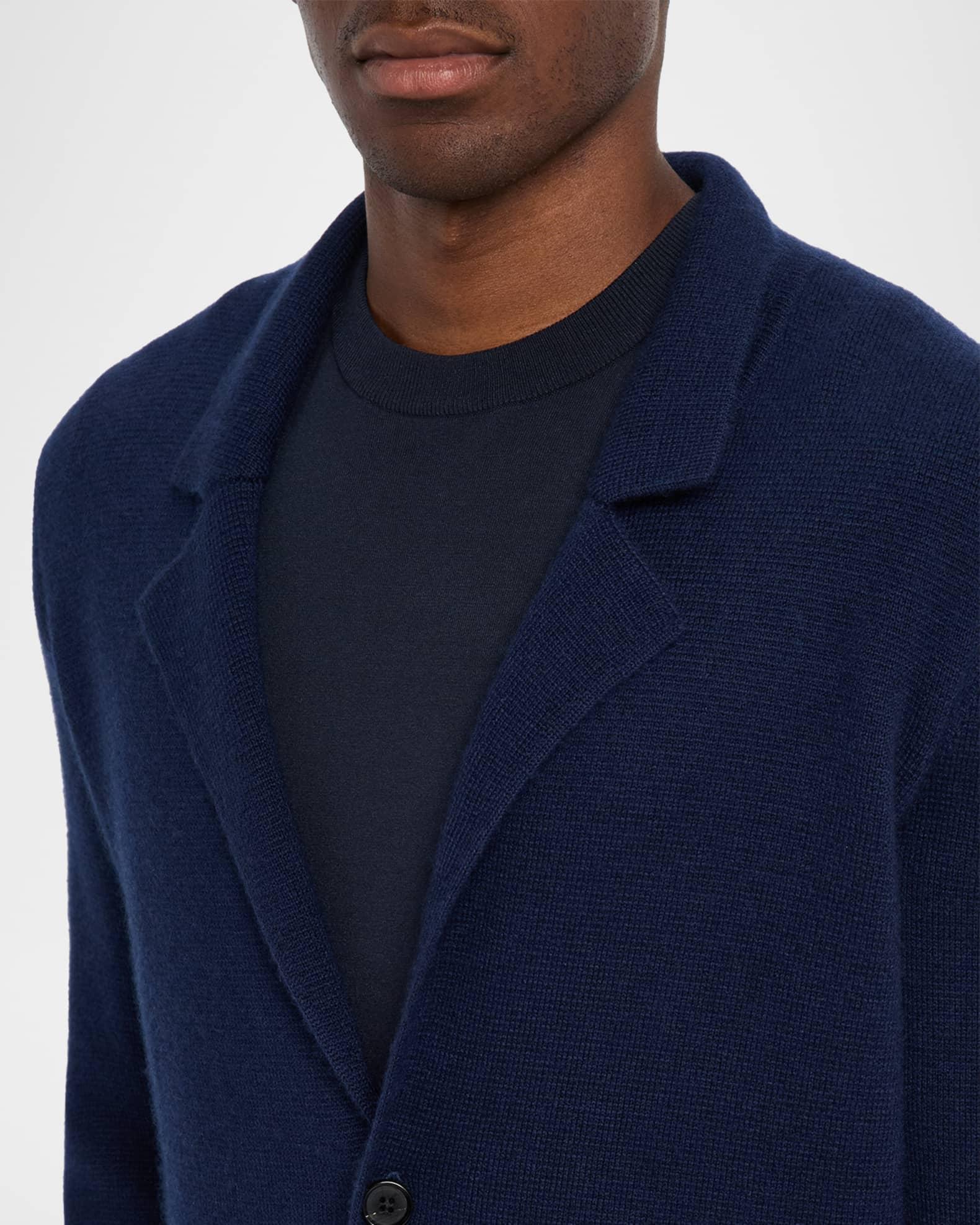 Men's Worsted Cashmere Knit Patch-Pocket Blazer Product Image